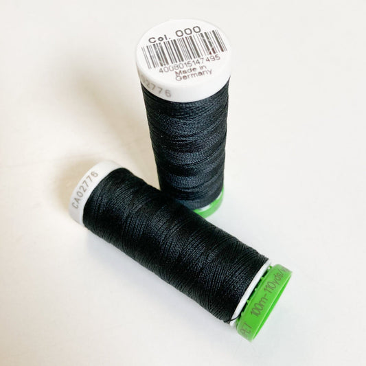 100 m Reel Gütermann Recycled Sew-All Thread in Black 000