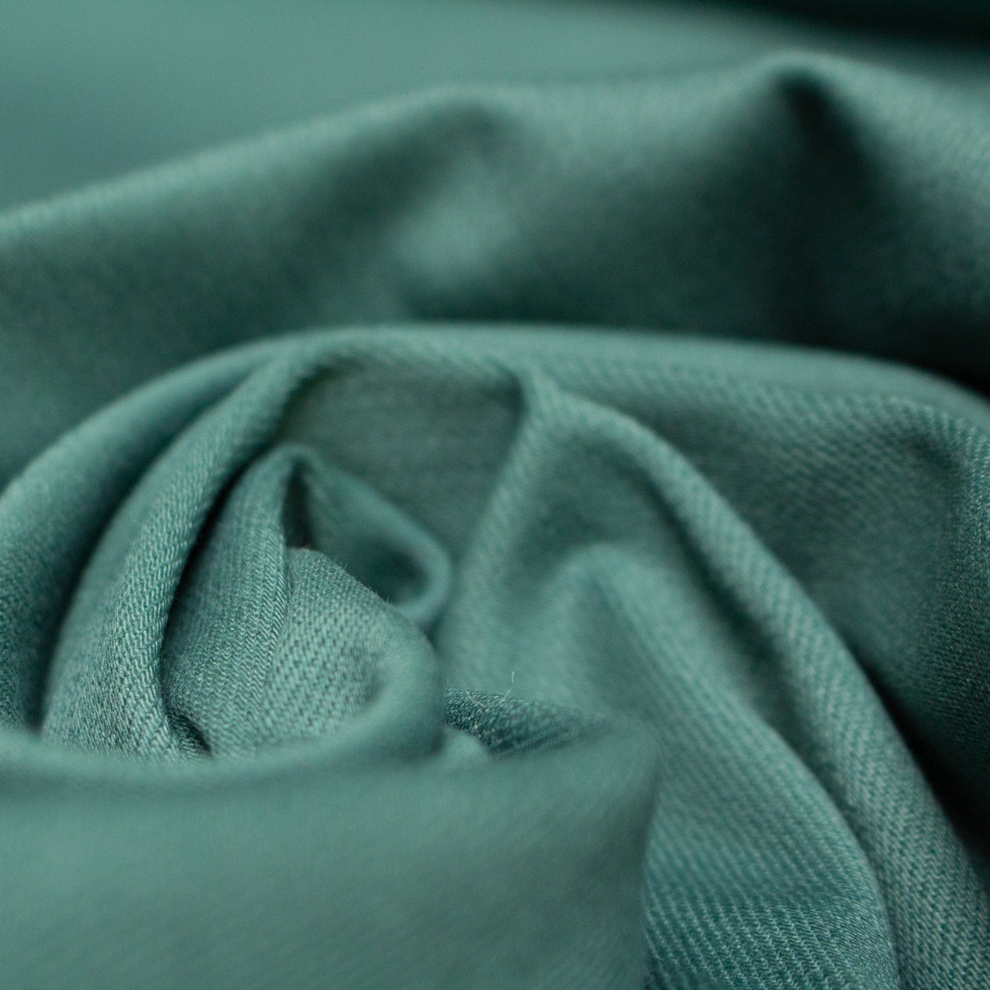 Organic Cotton 8oz Stretch Denim in Cedar Green