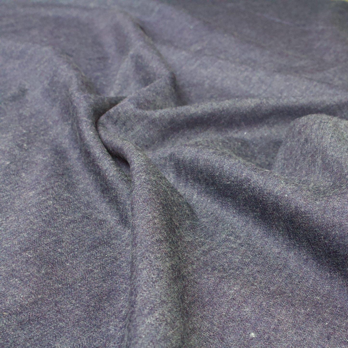 Cotton Chambray in Dark Blue