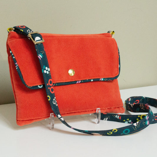 Materials Kit for Noodlehead Orange Velvet Traverse Bag
