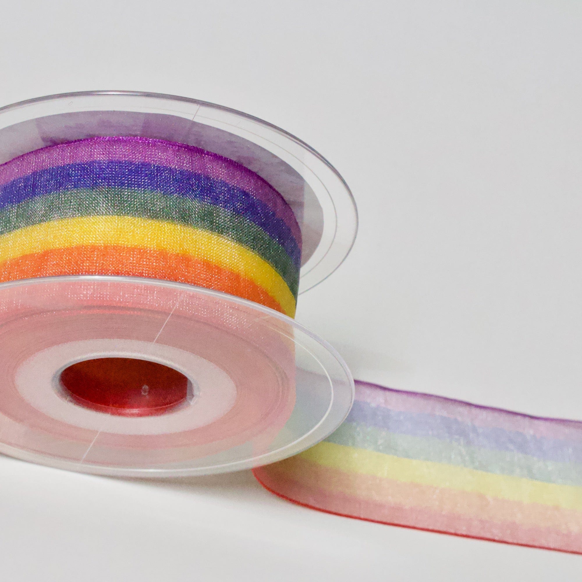 Rainbow Organza Ribbon 40 mm Catkin Scraps