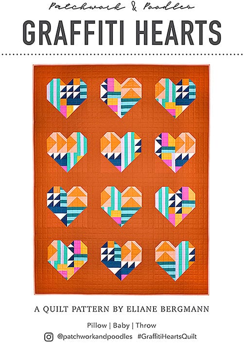 Patchwork & Poodles: Graffiti Hearts Quilt