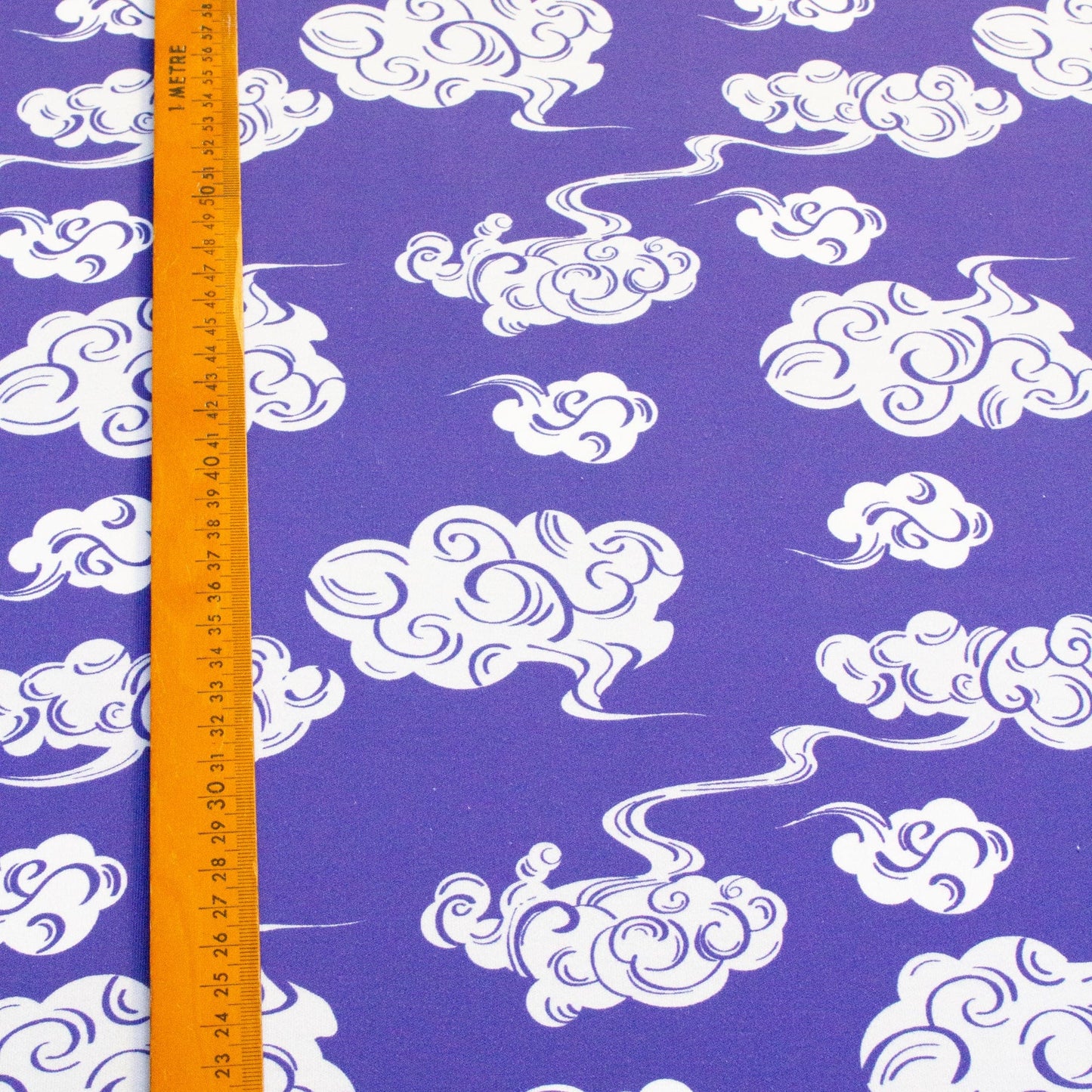 Roo-Tid: Organic Cotton Interlock Jersey 'Passing Clouds'