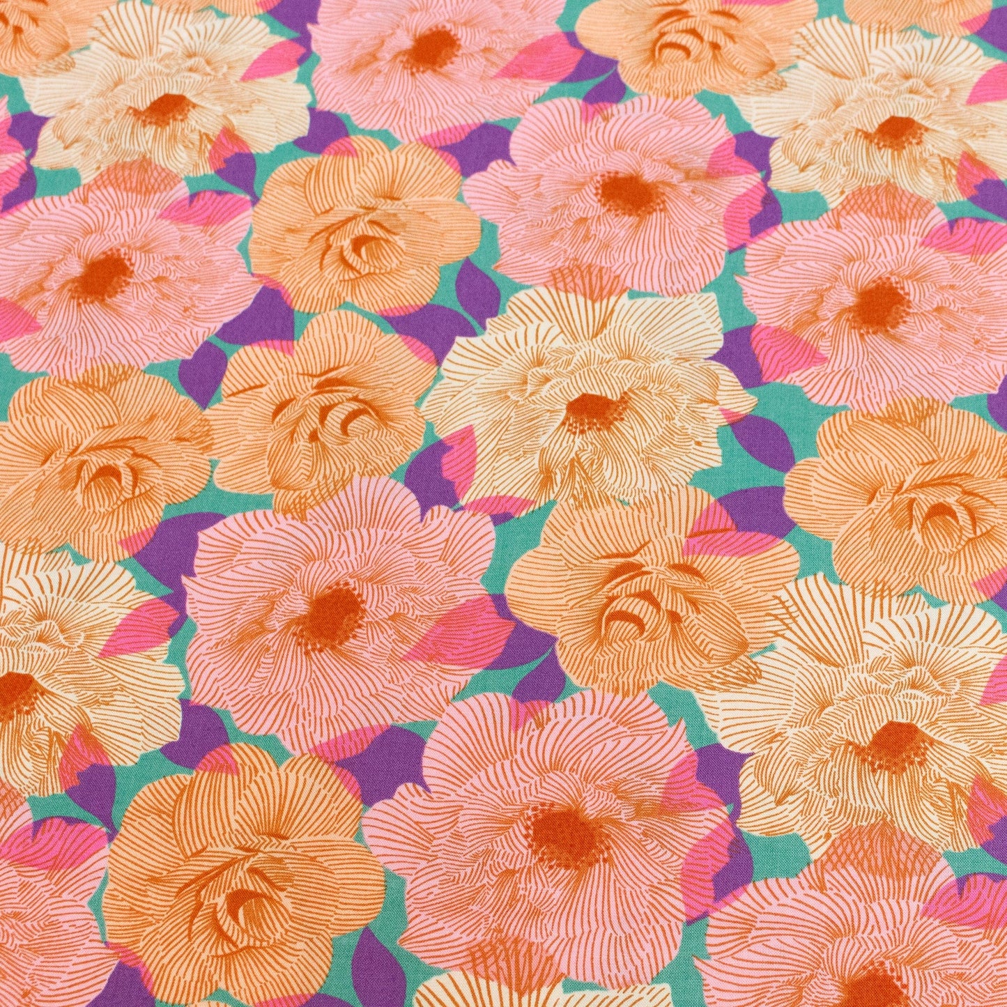 Ruby Star Society 'Camellia' Quilting Cotton 'Parlor' in Watercress