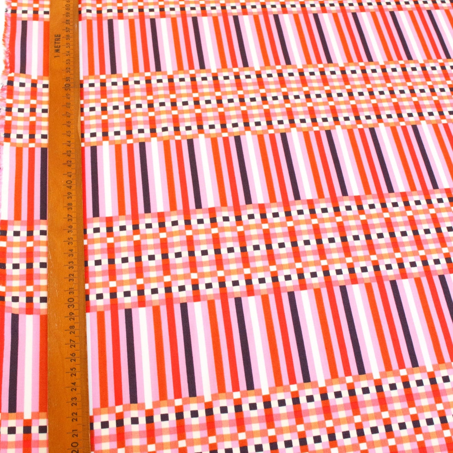 Ruby Star Society Quilting Cotton 'Gingham' in Flamingo from 'Petunia'