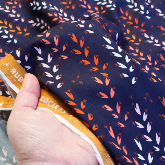 Ruby Star Society 'Vessel': Fine Rayon 'Wheat' in Navy