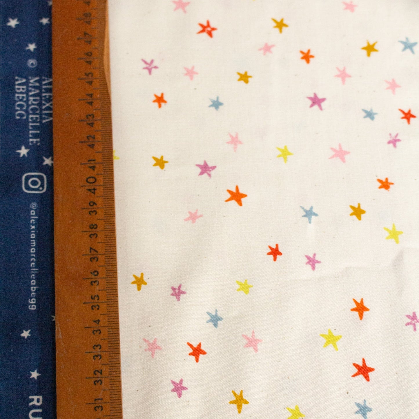 Ruby Star Society Quilting Cotton 'Starry' in Rainbow