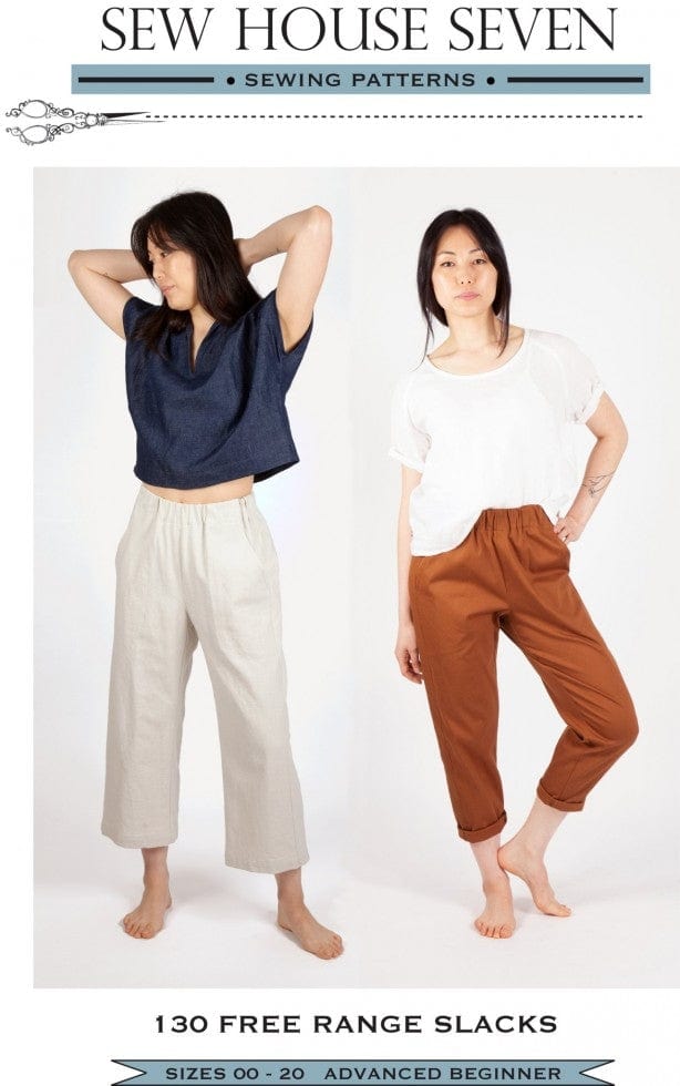 Sew House Seven: #130 Free Range Slacks UK 4-24 OR 22-38