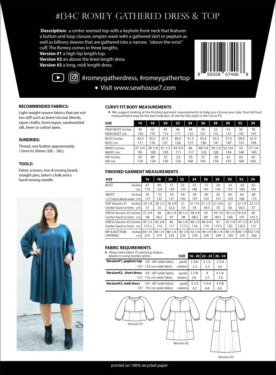 Sew House Seven: Romey Gathered Dress and Top