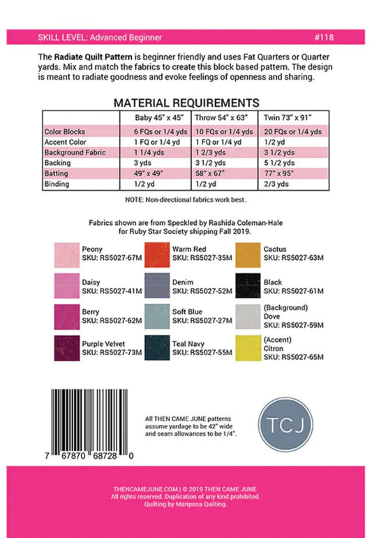 Then Came June: Radiate Quilt