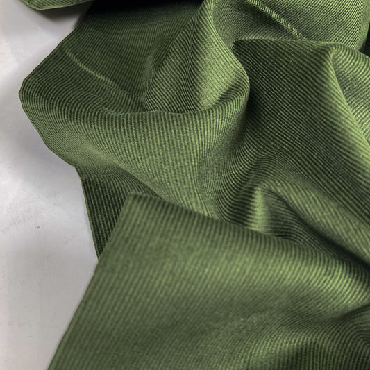 Cotton Needlecord in Forest Green