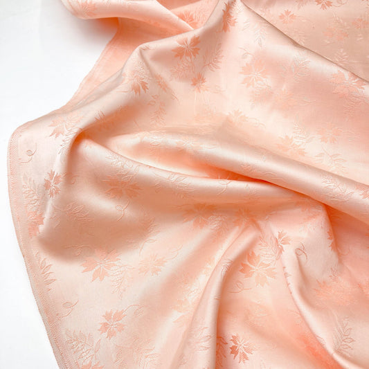 2nd Hand: Floral Jacquard Satin in Peach