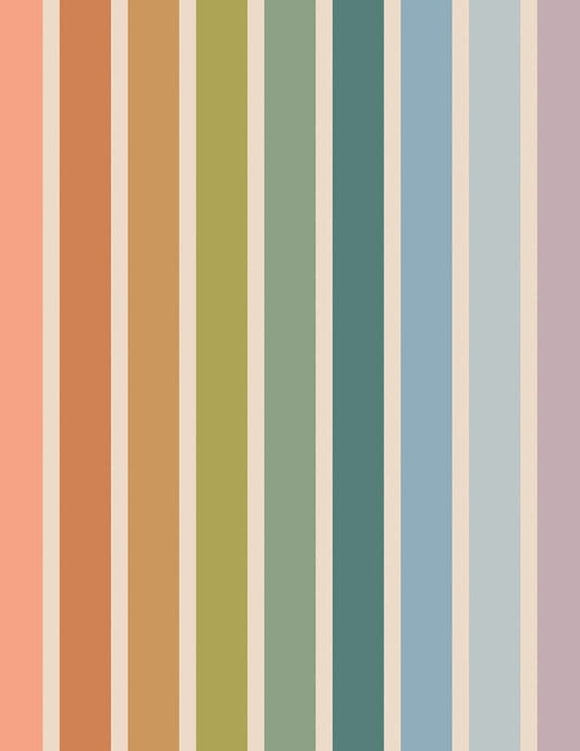 Art Gallery Fabrics 'Slow Summer' Cotton Canvas: 'Summer Stripe'