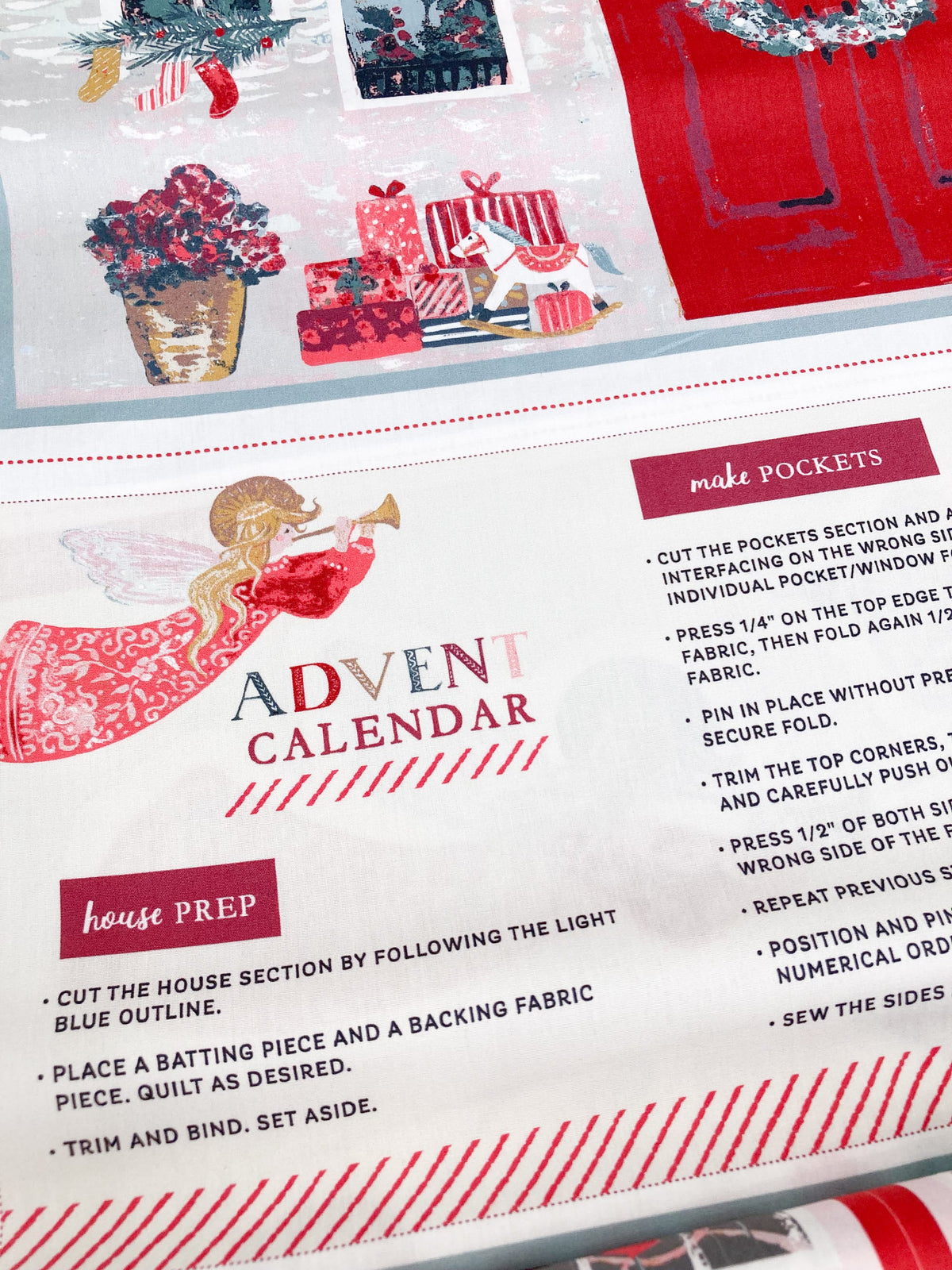 Art Gallery Fabrics 'Adventale': Fine Cotton Advent Calendar Panel