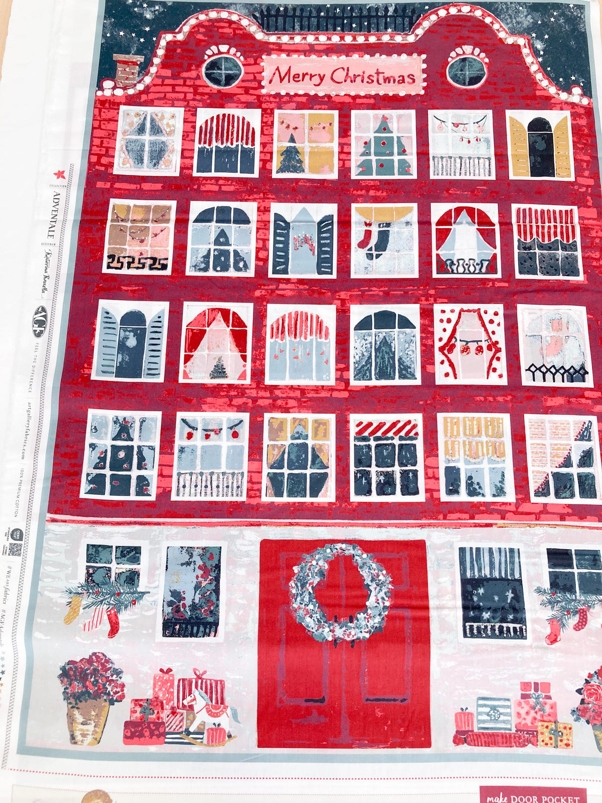 Art Gallery Fabrics 'Adventale': Fine Cotton Advent Calendar Panel