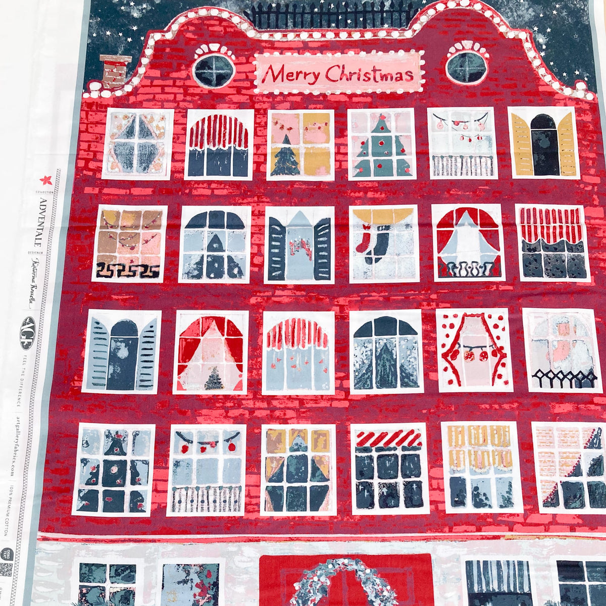 Art Gallery Fabrics 'Adventale': Fine Cotton Advent Calendar Panel