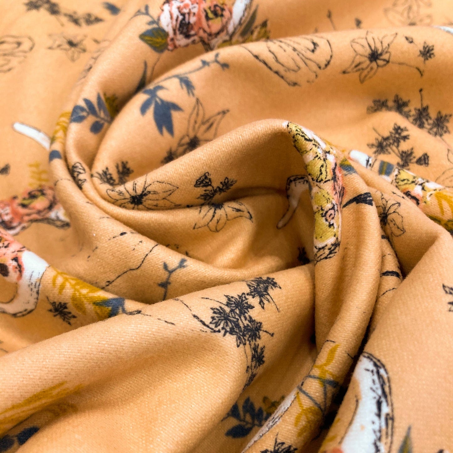 Art Gallery Fabrics Cotton Flannel 'Artifact' in Terra