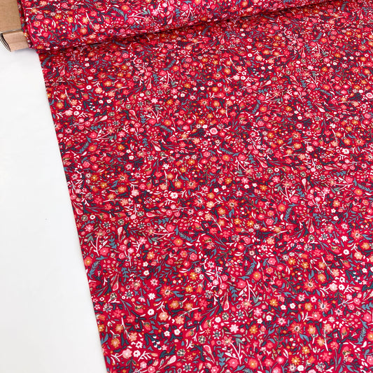Art Gallery Fabrics 'Wintertide': Fine Cotton 'Wintertide Blooms' in Jolly