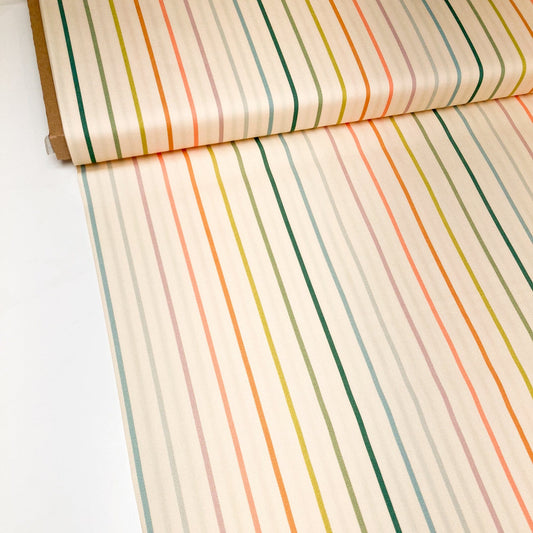 Art Gallery Fabrics 'Slow Summer': Fine Cotton 'Tiny Stripe Pearl'