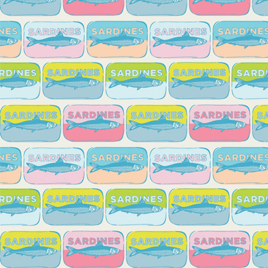 Art Gallery Fabrics 'Costeira': Premium Cotton 'Mar de Sardinhas'