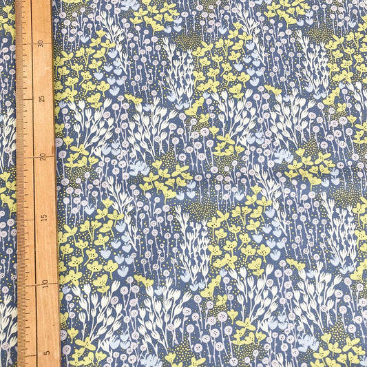 30cm Piece Art Gallery Fabrics Fine Cotton 'Backyard Field Night'