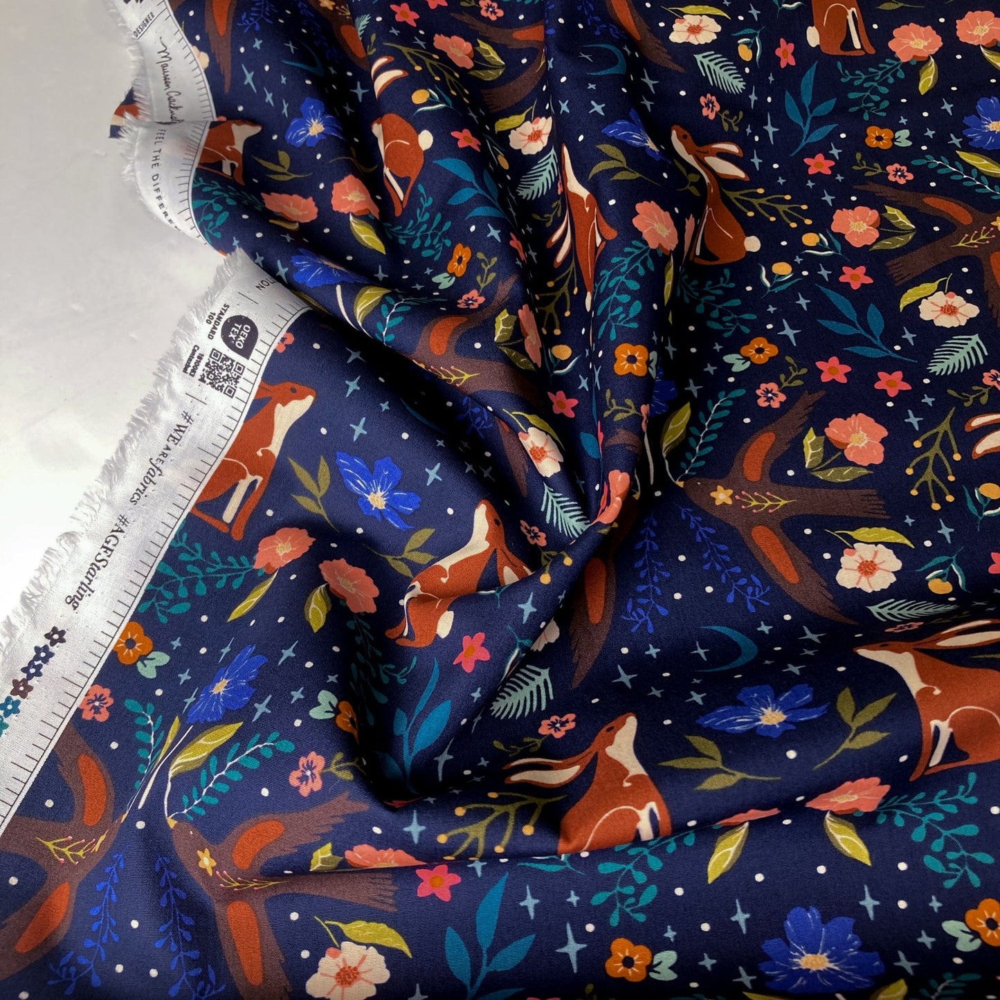 Art Gallery Fabrics 'Starling': Premium Cotton 'Moonlit Forest Dusk'