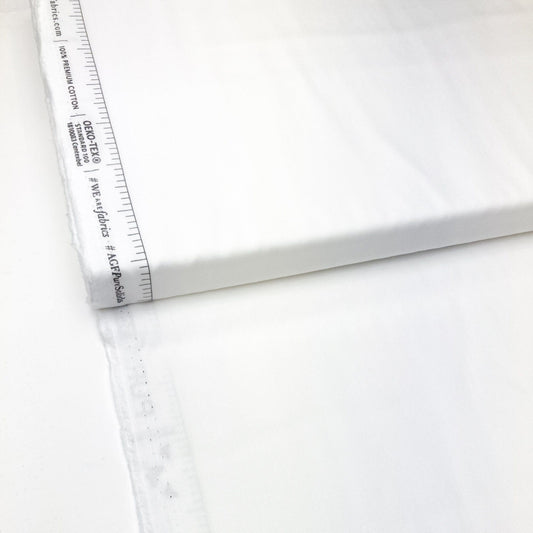 70cm Piece Art Gallery Fabrics - Fine Cotton - PURE Solids 'Snow'