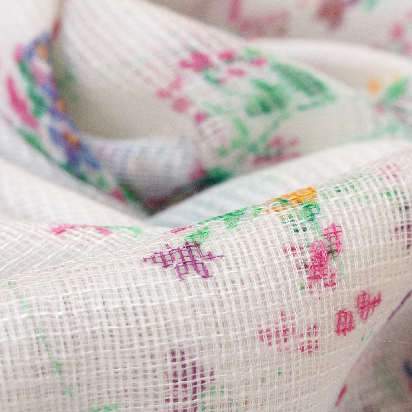 Designer Deadstock: Pure Cotton Floral Gauze