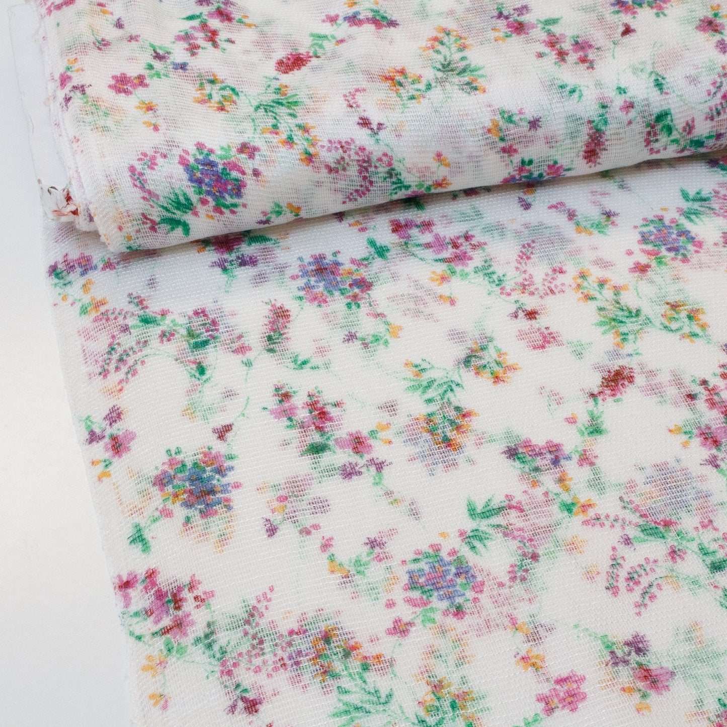 Designer Deadstock: Pure Cotton Floral Gauze