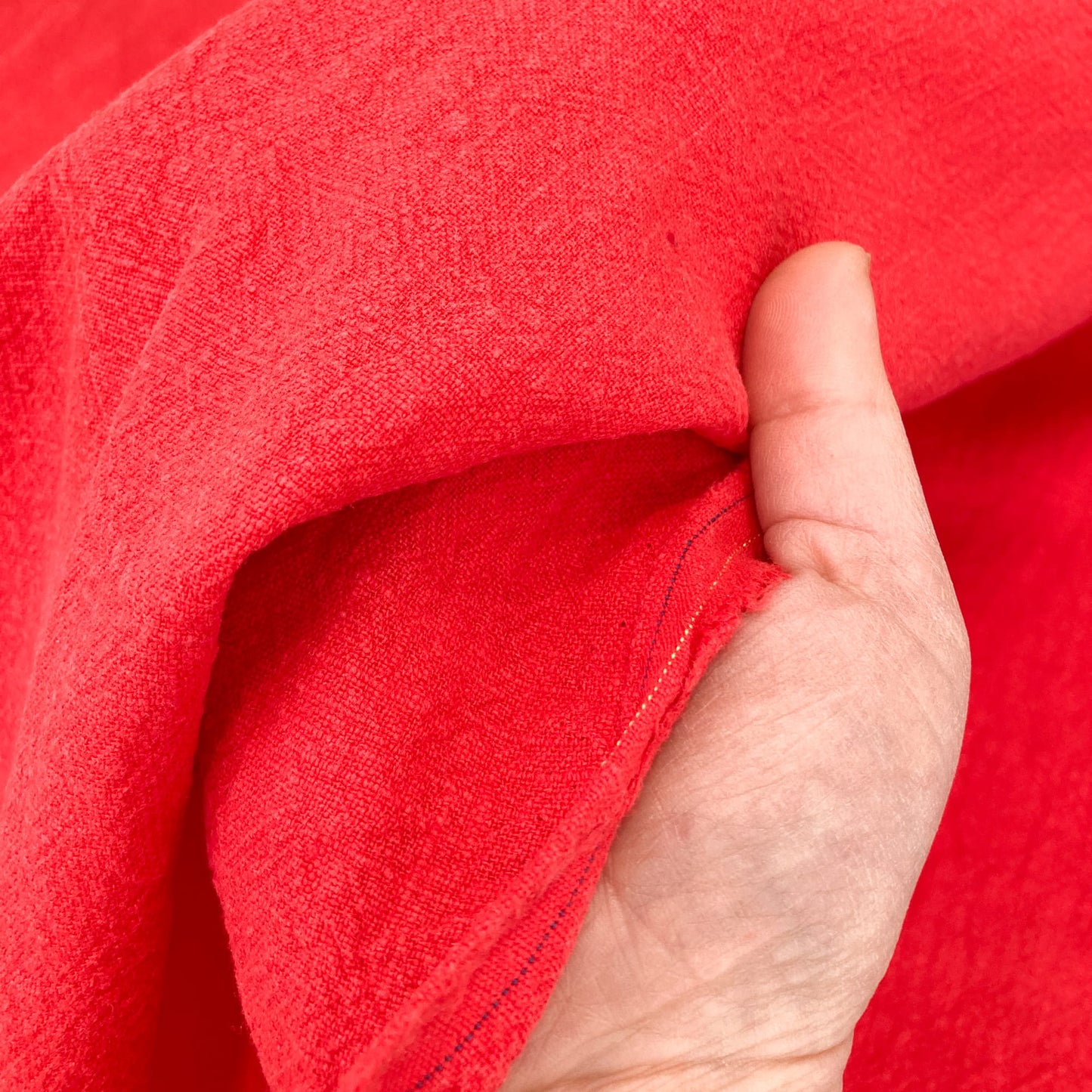 Washed Ramie in Red