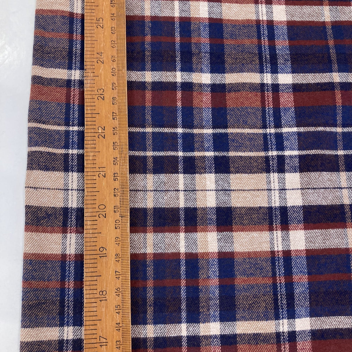 Brushed Cotton Flannel Navy Check