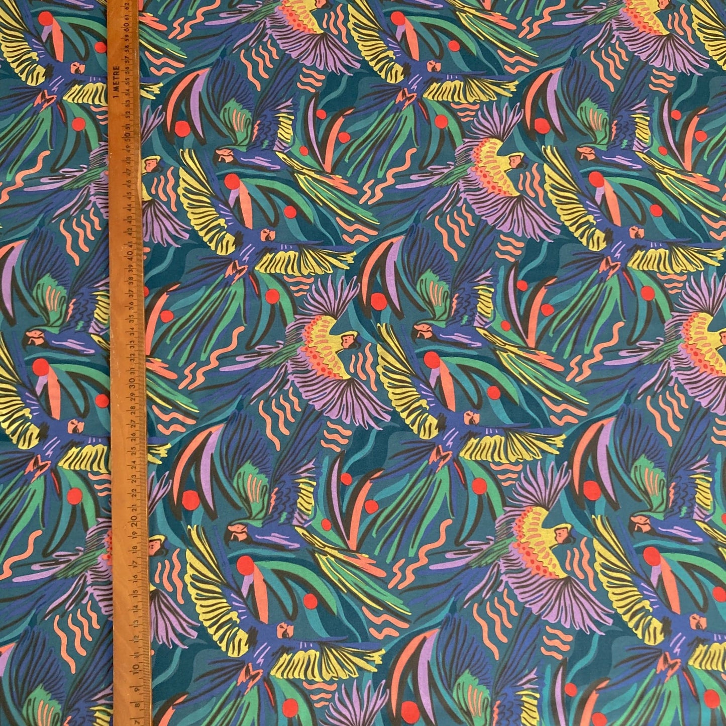 90cm Piece Cloud 9 'Mystical Gardens' Modal Rayon 'Jungle Birds'