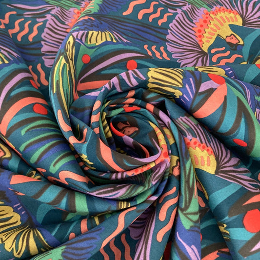90cm Piece Cloud 9 'Mystical Gardens' Modal Rayon 'Jungle Birds'