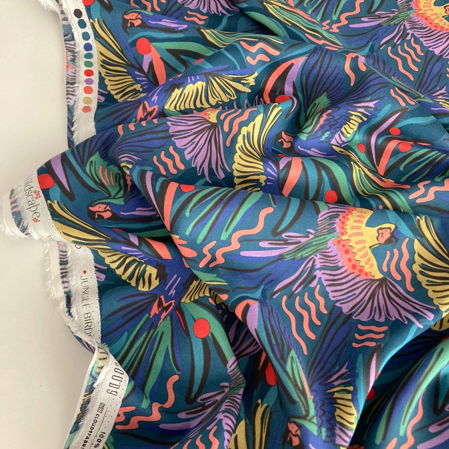 90cm Piece Cloud 9 'Mystical Gardens' Modal Rayon 'Jungle Birds'