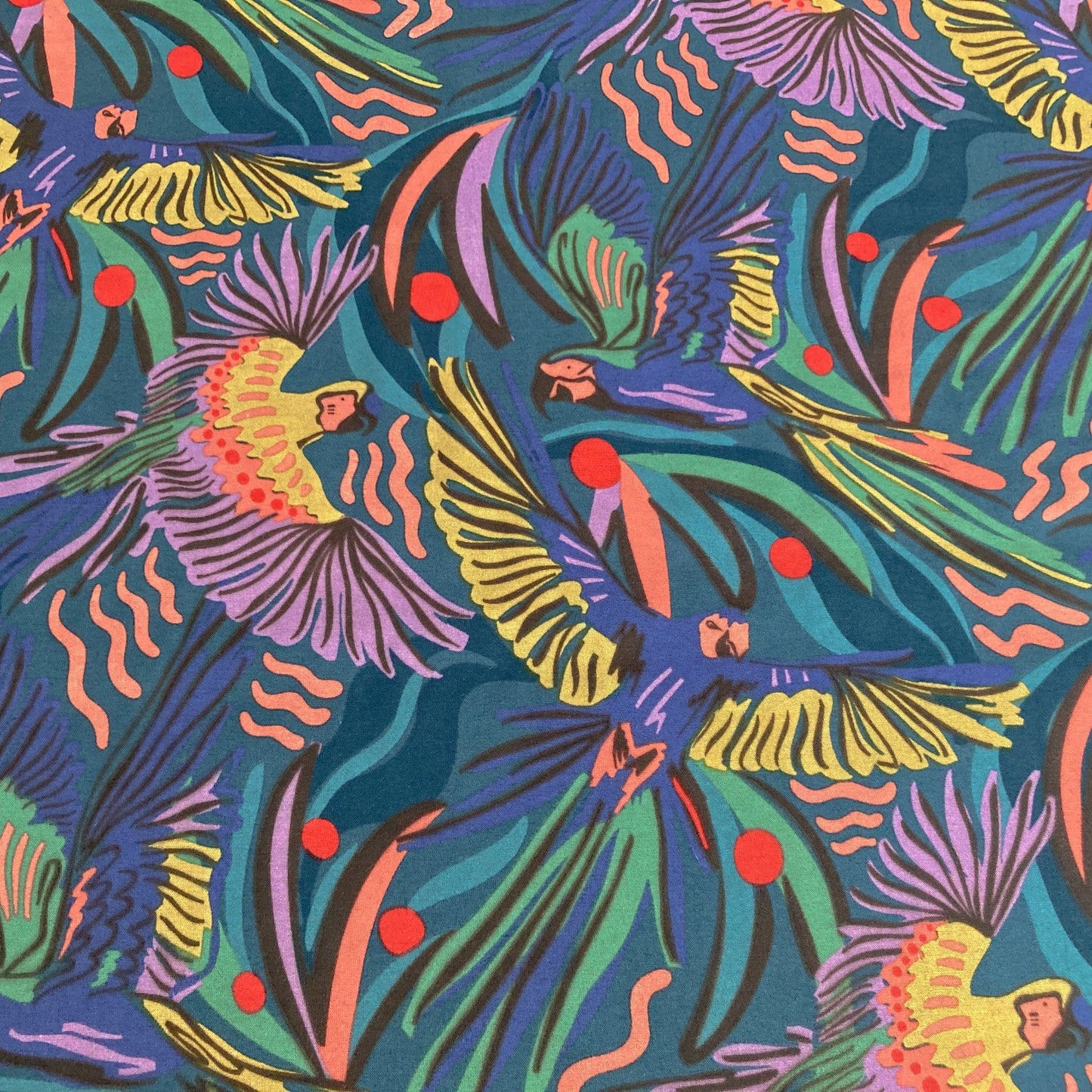 90cm Piece Cloud 9 'Mystical Gardens' Modal Rayon 'Jungle Birds'