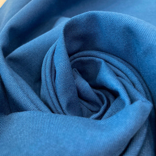 Cloud 9 Cirrus Solids: Organic Cotton Yarn-Dyed Crossweave in 'Lagoon'