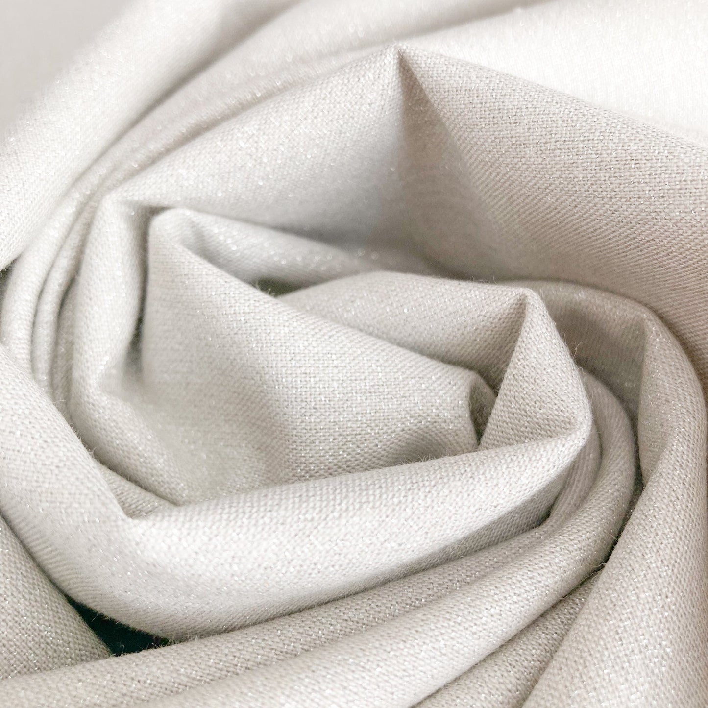 Cloud 9 Organic Cotton and Metallic 'Glimmer Solid' in Silver