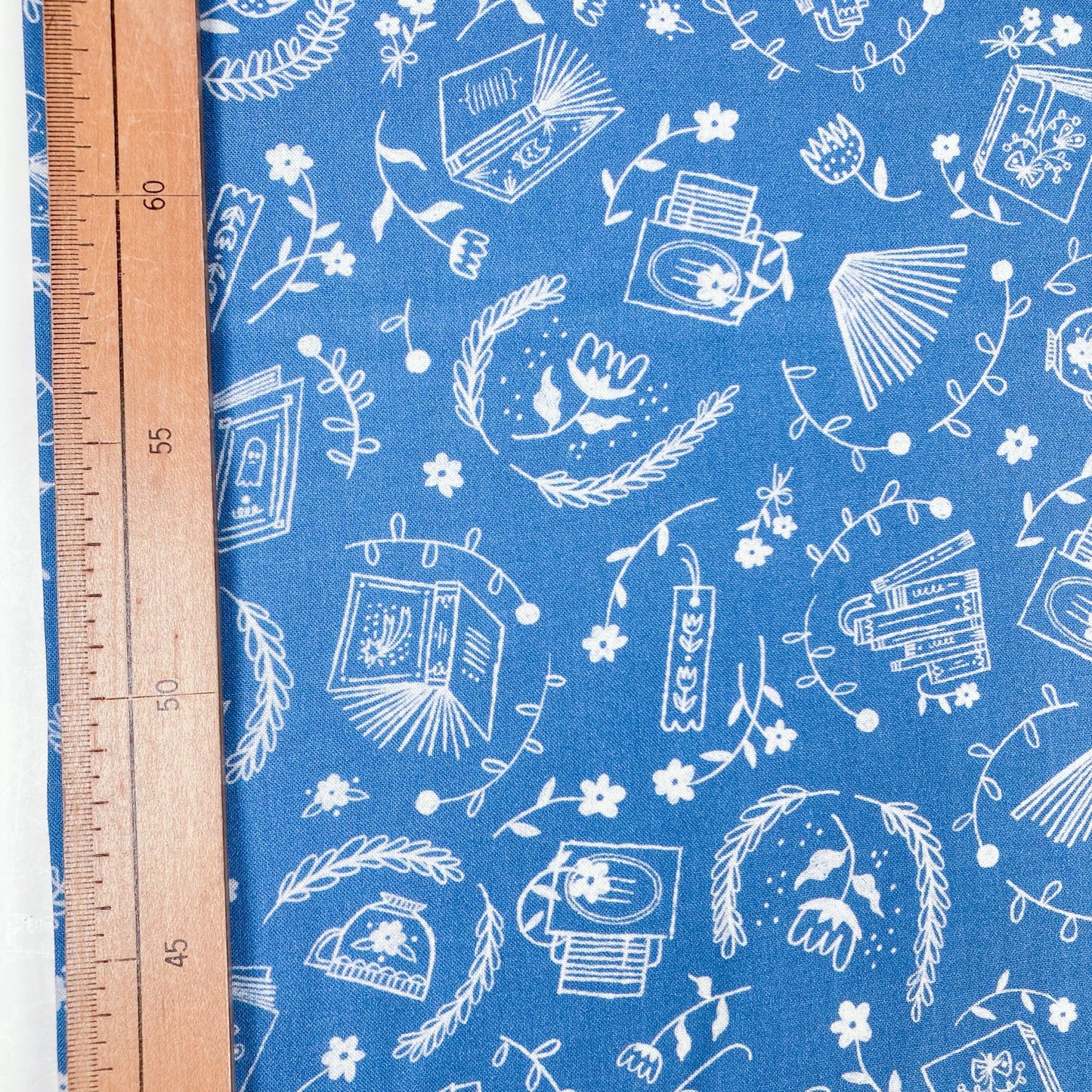 Cloud 9 Organic 'Book Club' Quilting Cotton 'Cosy Library'