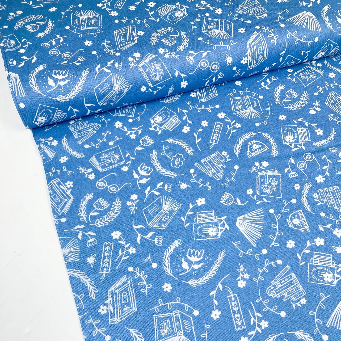 Cloud 9 Organic 'Book Club' Quilting Cotton 'Cosy Library'