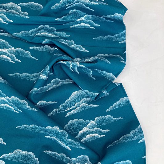 Cloud 9 Organic 'Baltic Woodland' Quilting Cotton 'Light Clouds'