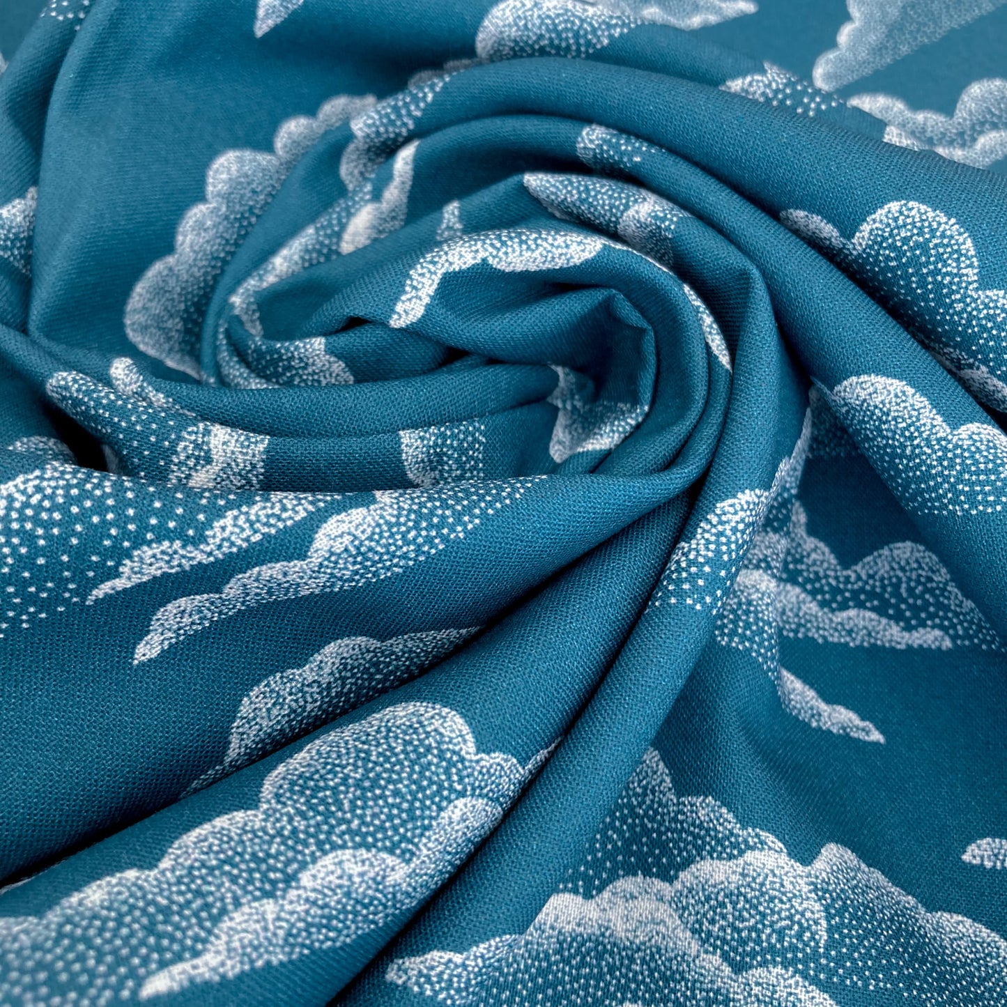 Cloud 9 Organic 'Baltic Woodland' Quilting Cotton 'Light Clouds'