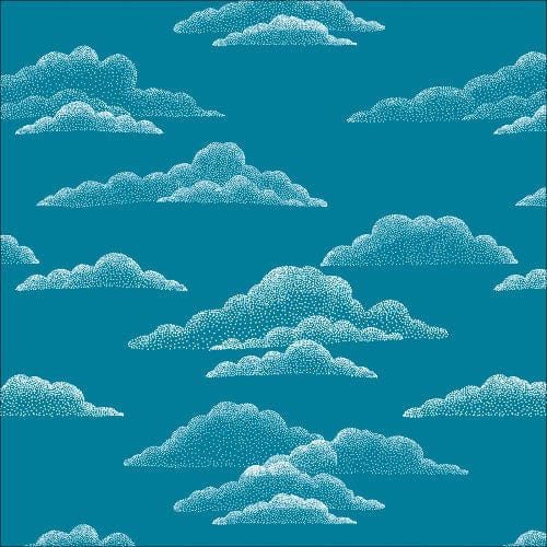 Cloud 9 Organic 'Baltic Woodland' Quilting Cotton 'Light Clouds'