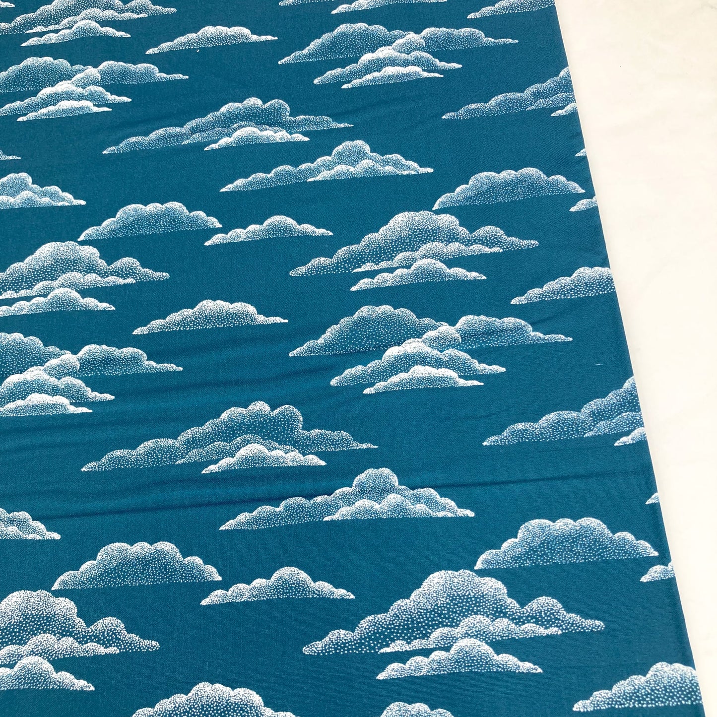Cloud 9 Organic 'Baltic Woodland' Quilting Cotton 'Light Clouds'