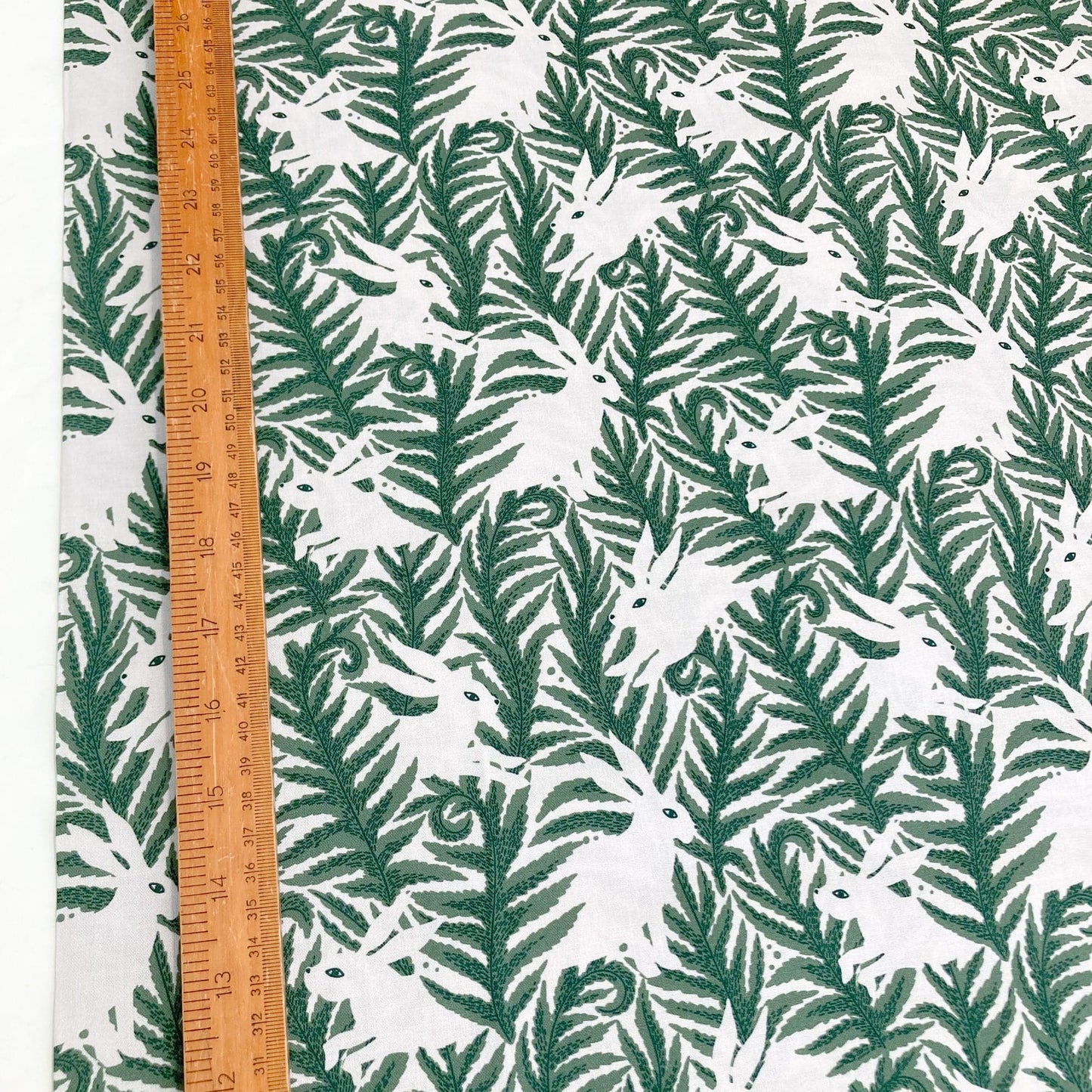 Cloud 9 Organic 'Baltic Woodland' Quilting Cotton 'Wild Hares'