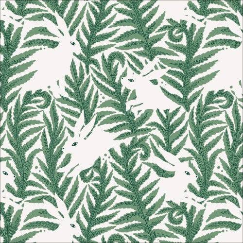 Cloud 9 Organic 'Baltic Woodland' Quilting Cotton 'Wild Hares'