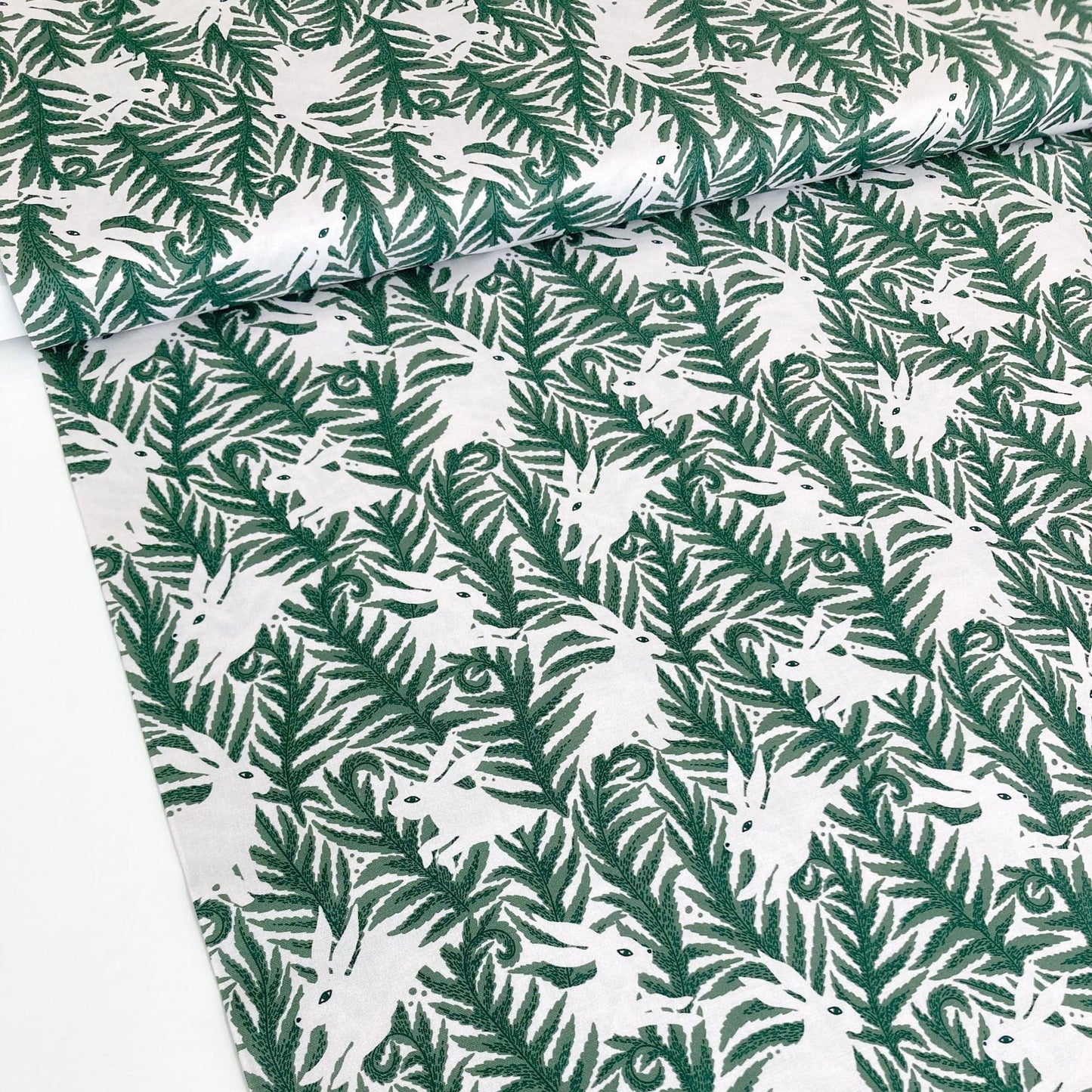 Cloud 9 Organic 'Baltic Woodland' Quilting Cotton 'Wild Hares'