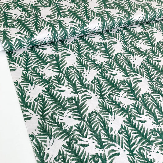 Cloud 9 Organic 'Baltic Woodland' Quilting Cotton 'Wild Hares'