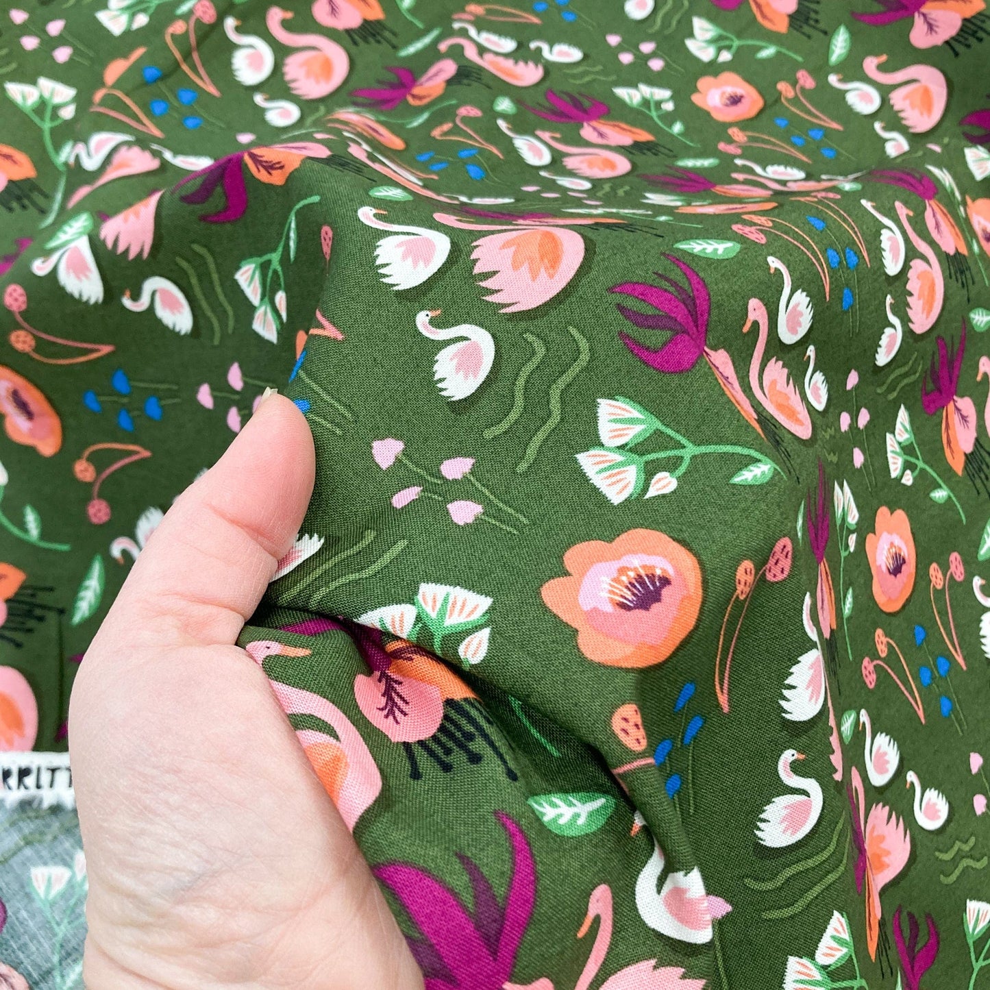 54cm Piece Cloud 9 Organic Quilting Cotton 'Spring Tides'