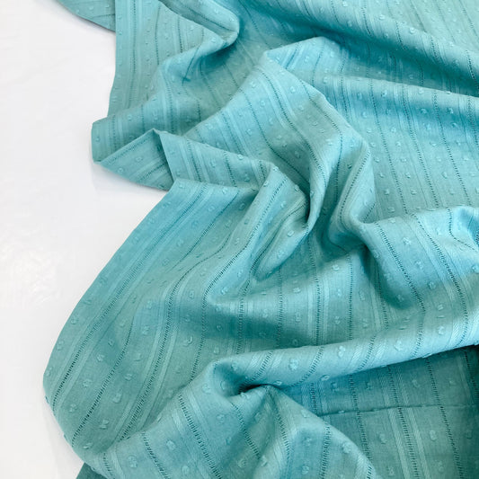 Cotton Dobby Voile in Sea Green