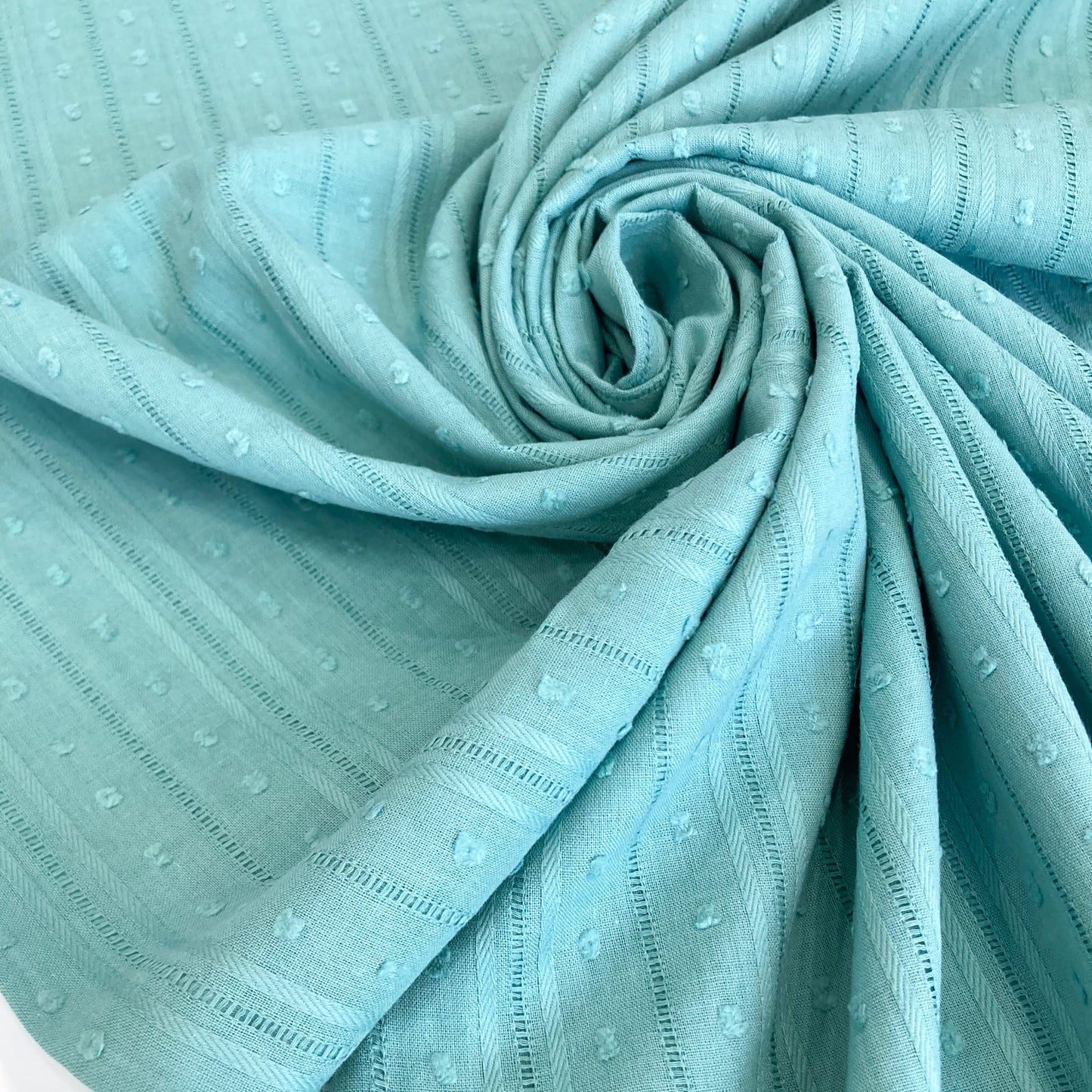 Cotton Dobby Voile in Sea Green